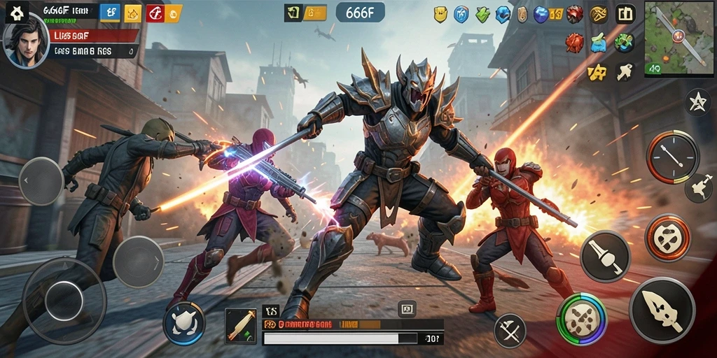 Tampilan gameplay <strong>666F</strong> menampilkan aksi pertarungan yang mendebarkan.