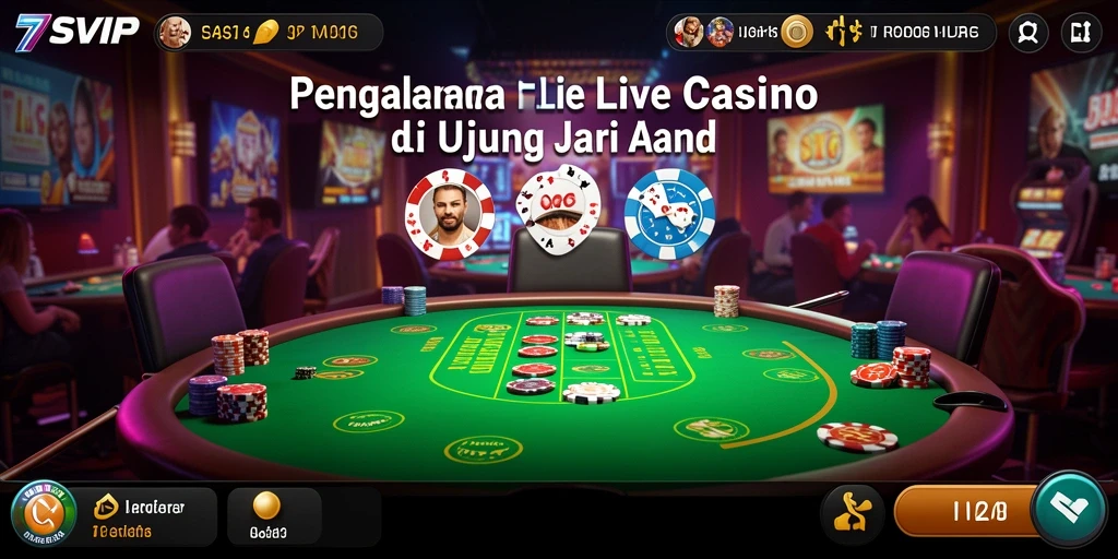 Tampilan menarik gameplay Live Casino 7SVIP dengan dealer profesional.