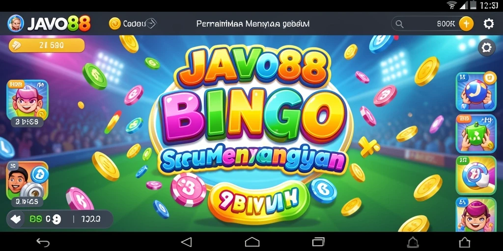 Screenshot gameplay JAVO88 menampilkan keseruan bermain Bingo.