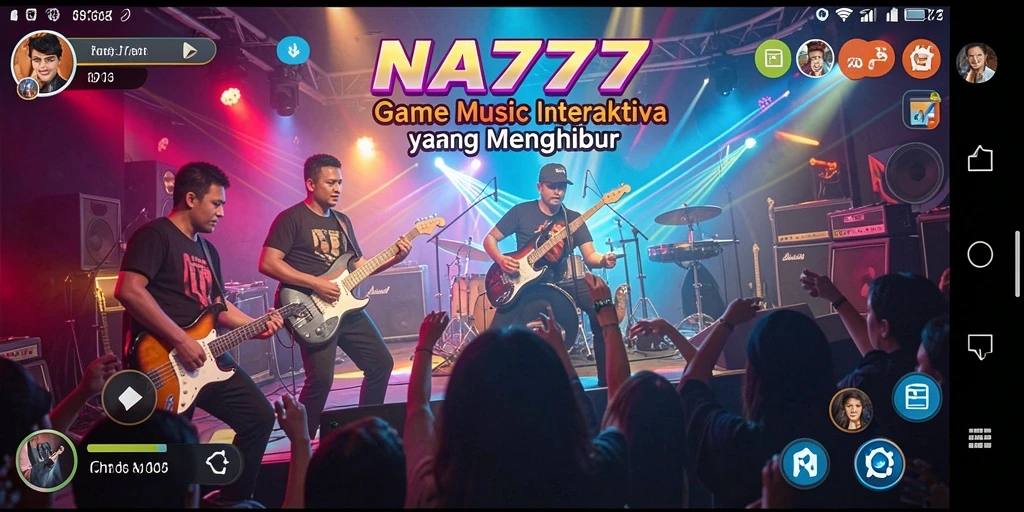 Screenshot NA777 menampilkan gameplay seru dengan berbagai tantangan musik.