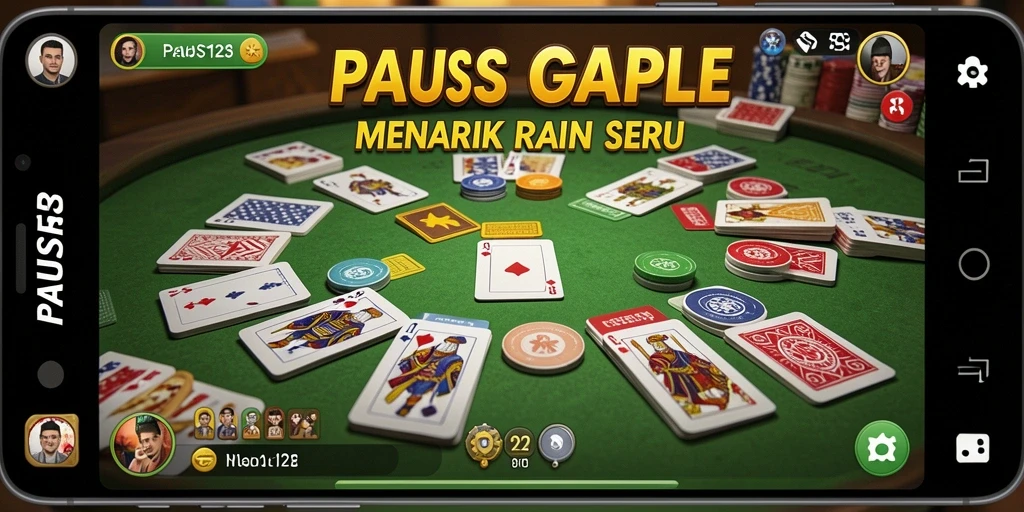 Tampilan gameplay seru dari PAUS123 yang menggambarkan keseruan bermain Gaple.
