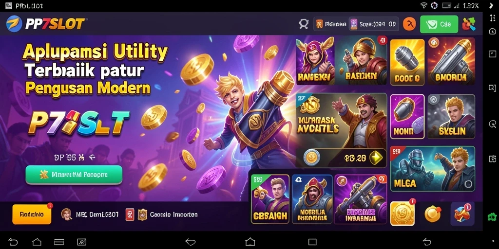 Tampilan aplikasi PP7SLOT yang modern dan intuitif.