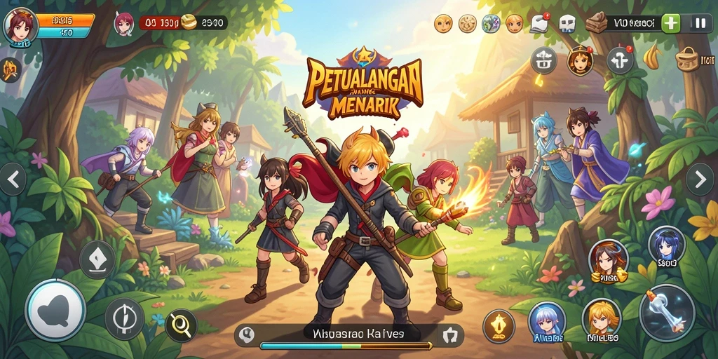 Screenshot gameplay V07 menampilkan aksi seru dengan karakter Anime.
